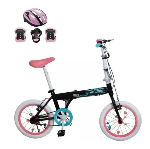 Bicicleta Plegable Bia Rodado 16 Casco Baby Shopping