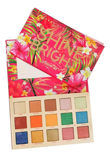 Paleta De Sombras Shine Bright Amor Us 15 Tonos Vegano