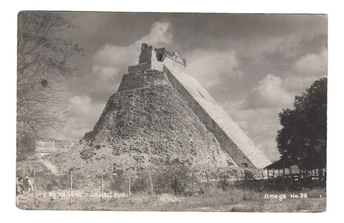 Mexico Mayas Antigua Postal Piramide Del Adivino De Yucatan