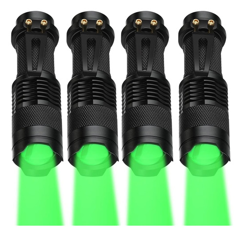 ~? 4 Paquetes De Linternas De Luz De Caza Verde Antorcha Led