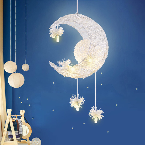 Lampara Colgante Moderna Creativa Elegante Led Luna Estrella