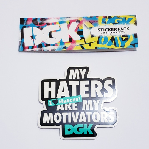 Adesivo Dgk I Love Haters  Importado 6 Unidades Original 