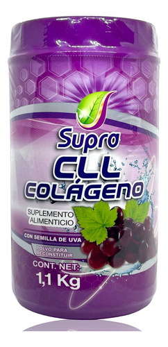 Cll Colágeno Hidrolizado Uva 1.1 Kg Supra.