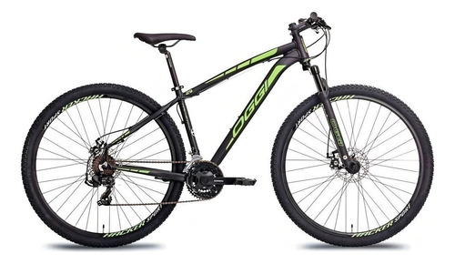 Bicicleta mountain bike Oggi Hacker Sport 2020 R29 tamanho do uadro 19" - preto/verde