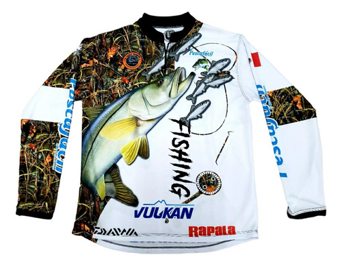 Camisa Jersey  Pesca Proteccion Uv Señuelo Pez Robalo Fresca