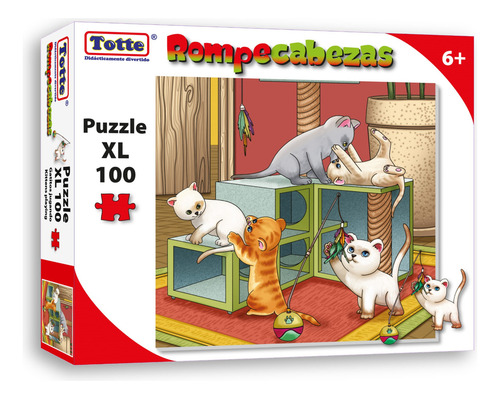 Rompecabezas T405 Totte Gatitos Jugando 100 Piezas Xl