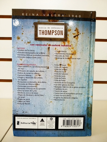 Imagen 5 de 10 de Biblia De Referencia Thompson Reina-valera 1960 Tapa Dura