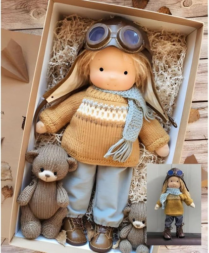 Muñecas Waldorf Hechas A Mano, Mini Muñecas Diy Caja Regalo