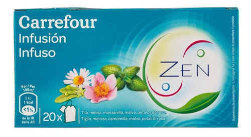 Te Carrefour Infusión Zen Tila Manzanilla Pétalos De Rosa