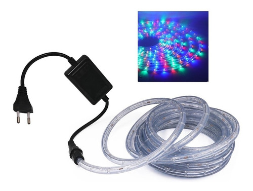 Manguera Led 20 Mts Multicolor Secuencias Enchufe 220volt