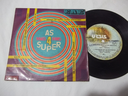 Vinil Compacto Ep - As 4 Mais Super - 1976