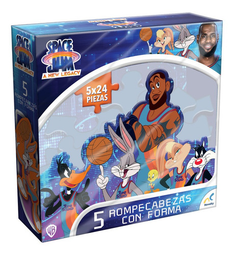 Rompecabezas Con Forma 5 En 1 Space Jam New Legacy