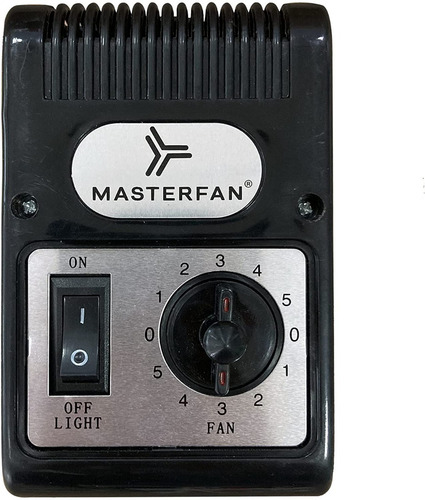 Imagen 3 de 8 de Ventilador Negro Con Lampara Para Techo Masterfan Icarus