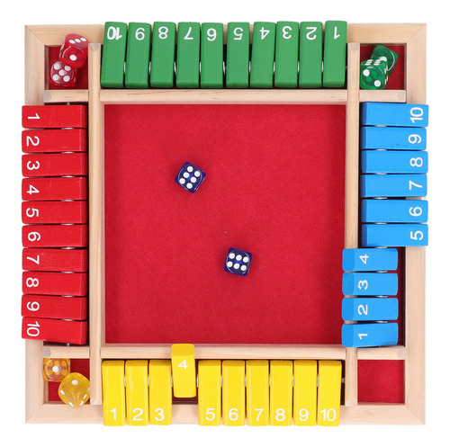 Juego De Dados Para 4 Jugadores, Tablero De Madera, Hogar, P