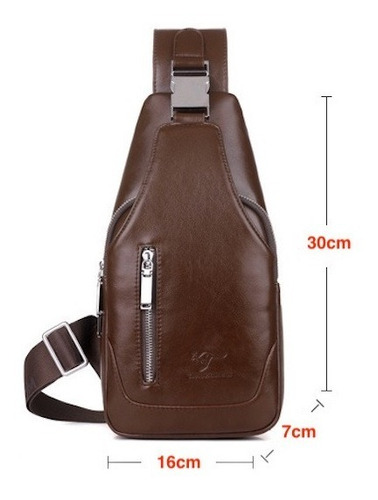 Imagem 3 de 8 de Bolsa Masculina Transversal De Couro