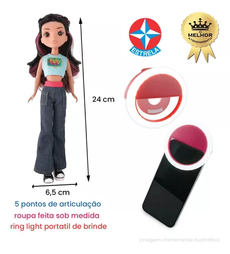 Boneca Luluca Fashion Com Acessório Para Celular - Estrela - Loja Zuza  Brinquedos