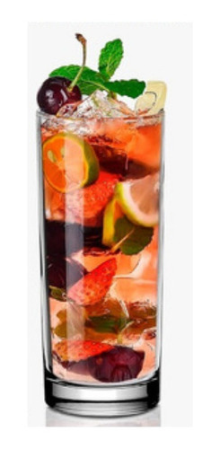 Imagen 3 de 4 de Vasos Trago Largo Nadir Cylinder 350ml X24 Color Transparente