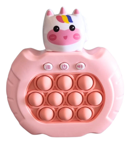 Pop-it Gamer: Brinquedo Eletrônico Anti Stress Com Som E Luz Cor Unicórnio Rosa