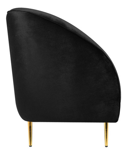 Sofá Salas Modernas Minimalistas Sillones Retro Lounge Color Negro