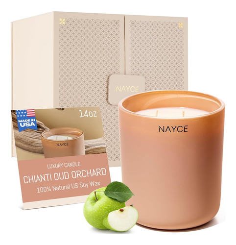 Vela Perfumada De Lujo De Nayce - Vela 100% De Aromaterapia