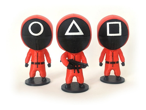 3 Figuras Simil Squid Game Juego Del Calamar