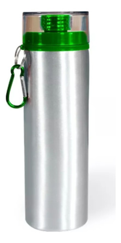Botella Aluminio Plata Tapa Rosca 750 Ml Sublimar Color Make Color Plata / Verde