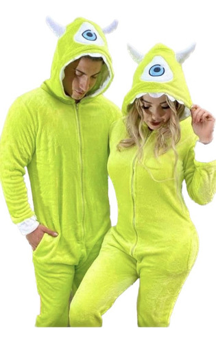 Pijama Mameluco Mike Wazowski Para Niño Y Adulto Monstersinc