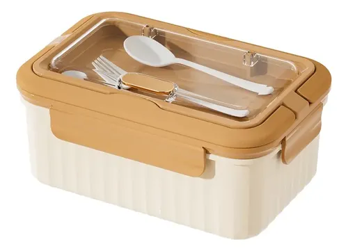 Marmita Micro-ondas com Divisória Trabalho Fitness 1.1l Cáqui — R$ 47,41 em Mercado Livre, 40% OFF