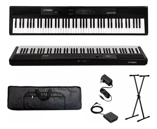 Piano 88 Teclas Sensitivo Artesia + Funda + Soporte Cuot