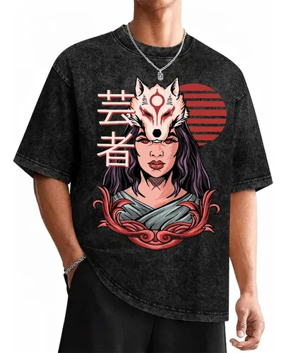 Camiseta Artística Moderna Couple Wolf Mask Para Homens E Mu