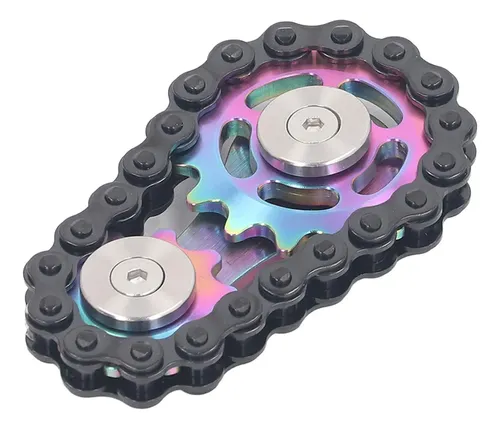 Juguete Anti-estrés De Cadena De Bicicleta Con Rodamiento – Fidget Spinner De Mano Para Niños Y Adultos