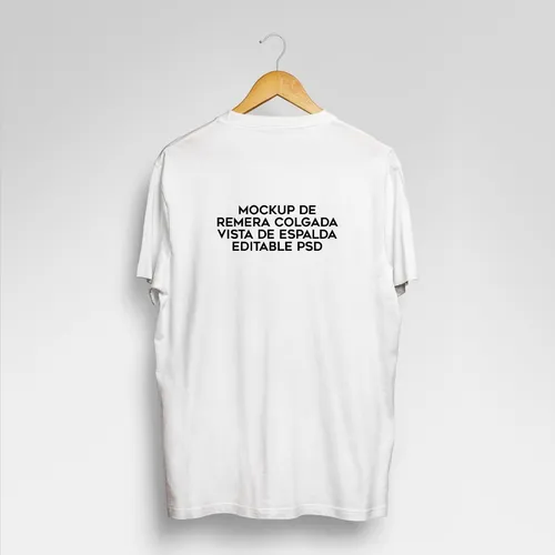 comprar Mockup Remera Colgada Vista De Espalda Photoshop Sublimación