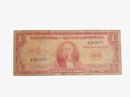 Billete Antiguo 1 Peso De Oro De 1962 Pick-91
