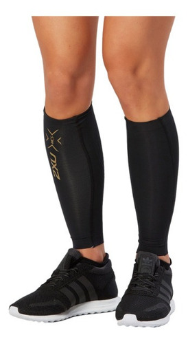 Gemeleras Light Speed Comp Calf Guards - Black/gold - 2xu