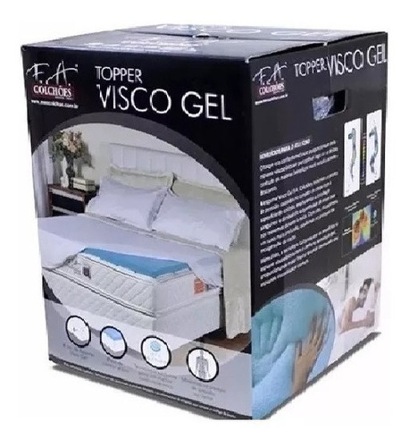 Pillow Top Topper Viscogel 158 X 198 Colchon Memoria Queen