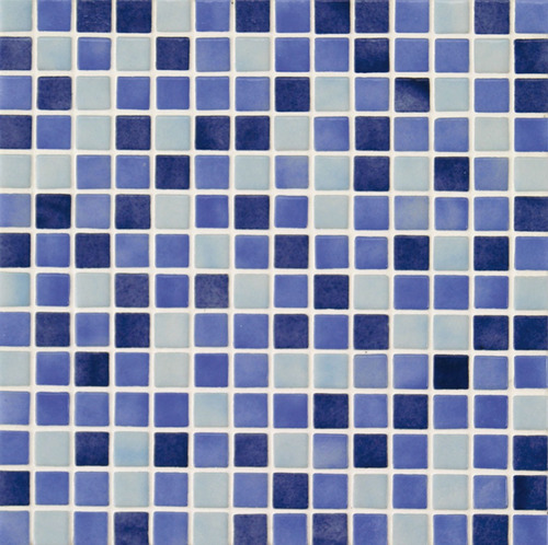 Malla Mosaico Vidrio Mezcla Azul Español Caja 2m2 Piscina