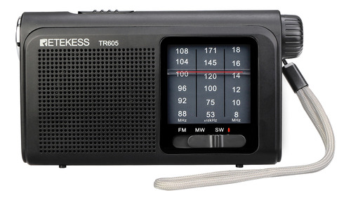 Batería Recargable De Linterna De Radio Fm/mw/sw Tr605