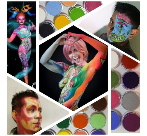 Body Paint Profesional/maquillaje Pintacaritas /kit 12 Pz