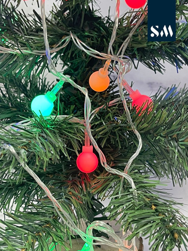 Guirnalada Luces Multicolor Led De Bolitas Luces Navidad Luces Multicolor Bola Opaca
