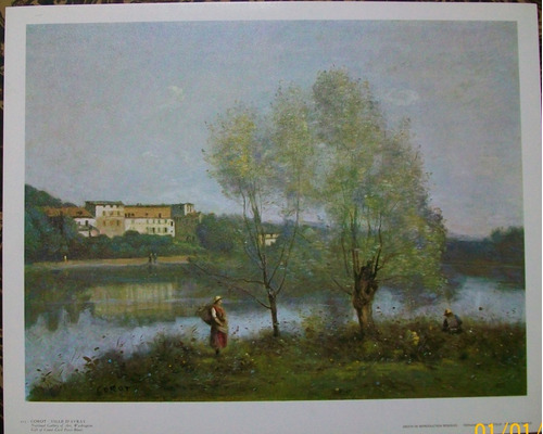 Corot Lámina Ville D' Avray 24 X 30 Publicada En Paris