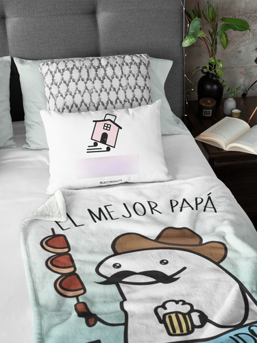 Cobija Frazada Manta Varios Diseños Regalo Para Maestros Flork El Mejor Papa Frazada Ligera 110x160cm