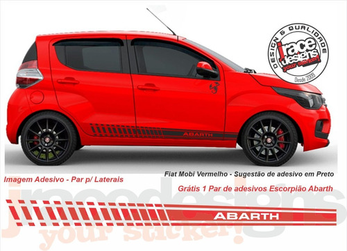 Adesivo Faixa Lateral Fiat  Mobi Abarth Exclusivo Top