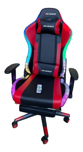 Sillon Gamer Pro Pc Playstation Xbox Roja Rgb Parlante Bt