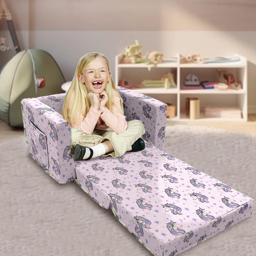 Kids Sofa, Children's 2pulgada1 Convertible Relaxing Sofa To