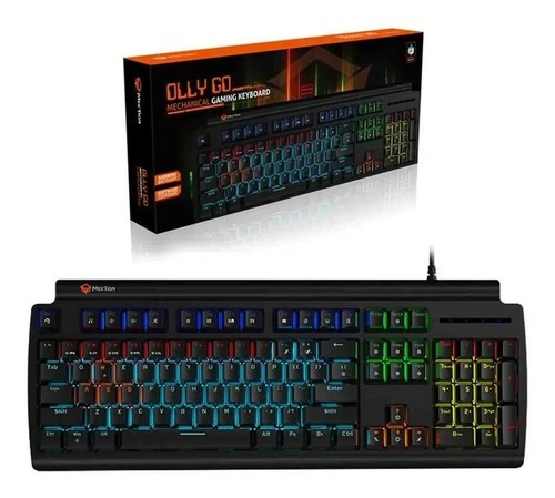 Teclado Gamer Mecánico Usb Meetion Mt-mk600rd Iluminado Febo Color del teclado Negro