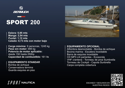 Imagen 1 de 20 de Bermuda Sport 200 Con Mercury 150 - Entrega Inmediata!