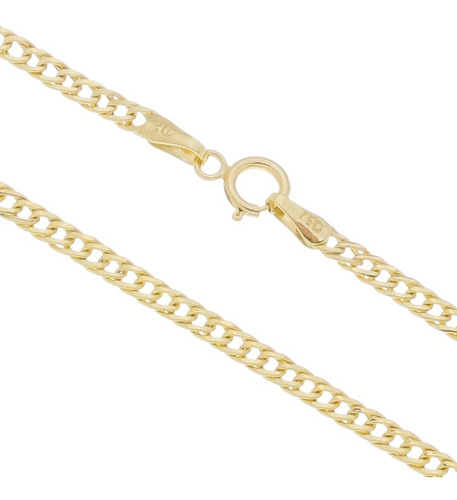 Choker Ouro 18k Grumet Elo Duplo 40cm