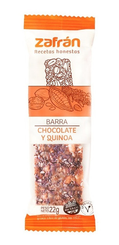 Barritas Chocolate & Quinoa Sin Tacc Zafrán - 12 Unidades