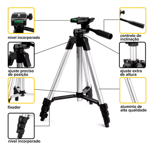 Nível A Laser 360º Verde 12 Linhas 3d Com Tripé Profissional