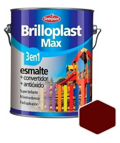 Esmalte Brilloplast Max 3en1 Convertidor Sinteplast 0,5 Lt